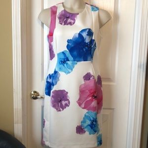 NWOT Floral Watercolor Bright Calvin Klein Dress